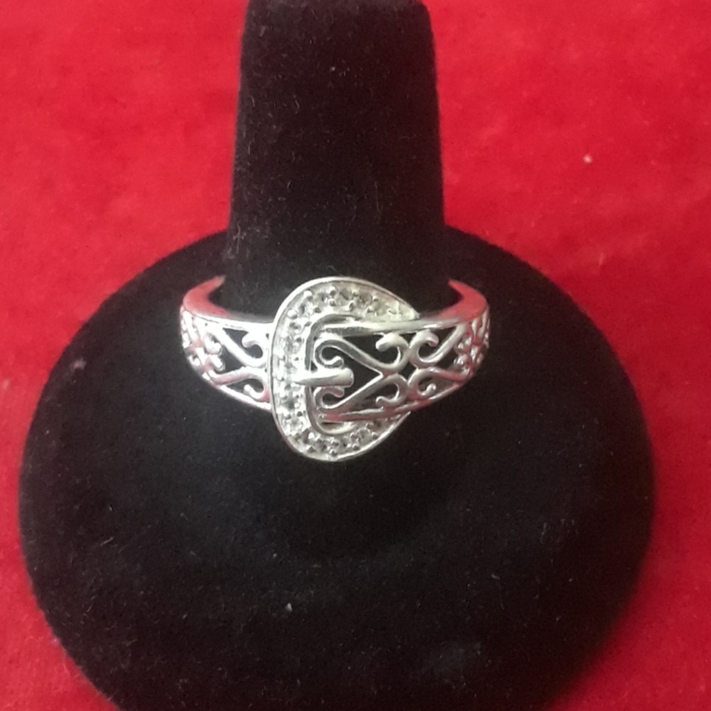 Silver buckle ring in size 9